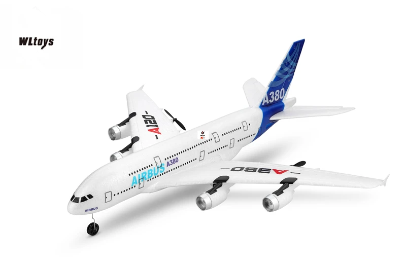 Top WLtoys Airbus A380 Airplane Toys 2.4G 3Ch RC Airplane Fixed Wing Outdoor Flying Toys Drone A120-A380 RC Plane Toys For Adult