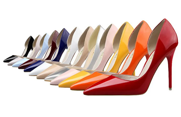 BIGTREE Shoes Patent Leather Heels 2026 Fashion Woman Pumps Stiletto Women Shoes Sexy Party Shoes Women High Heels 12 Colour