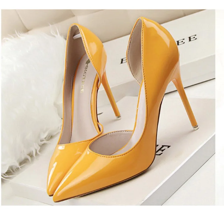 BIGTREE Shoes Patent Leather Heels 2026 Fashion Woman Pumps Stiletto Women Shoes Sexy Party Shoes Women High Heels 12 Colour