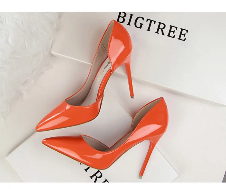 BIGTREE Shoes Patent Leather Heels 2026 Fashion Woman Pumps Stiletto Women Shoes Sexy Party Shoes Women High Heels 12 Colour