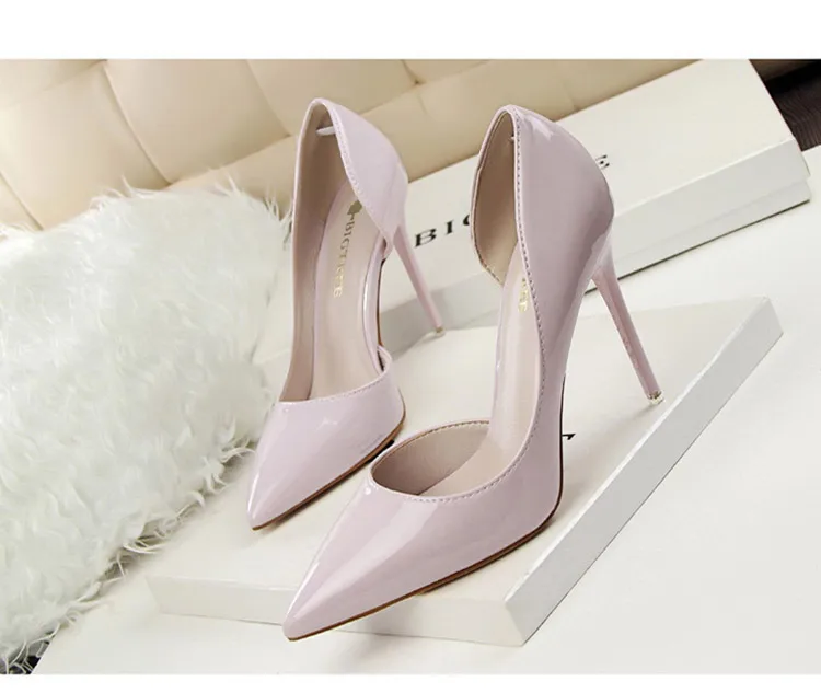 BIGTREE Shoes Patent Leather Heels 2026 Fashion Woman Pumps Stiletto Women Shoes Sexy Party Shoes Women High Heels 12 Colour