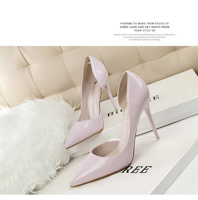 BIGTREE Shoes Patent Leather Heels 2026 Fashion Woman Pumps Stiletto Women Shoes Sexy Party Shoes Women High Heels 12 Colour