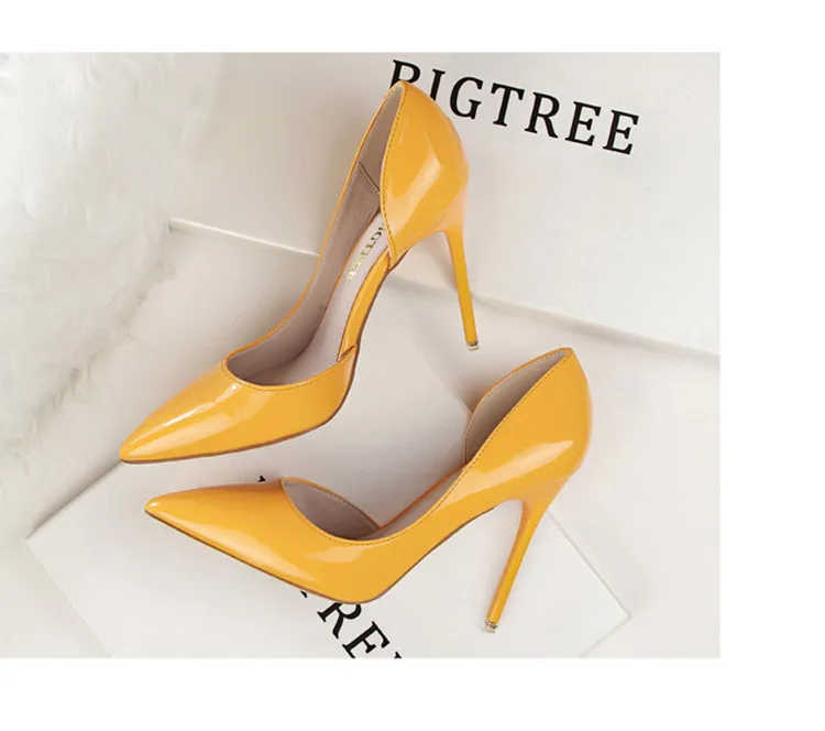 BIGTREE Shoes Patent Leather Heels 2026 Fashion Woman Pumps Stiletto Women Shoes Sexy Party Shoes Women High Heels 12 Colour