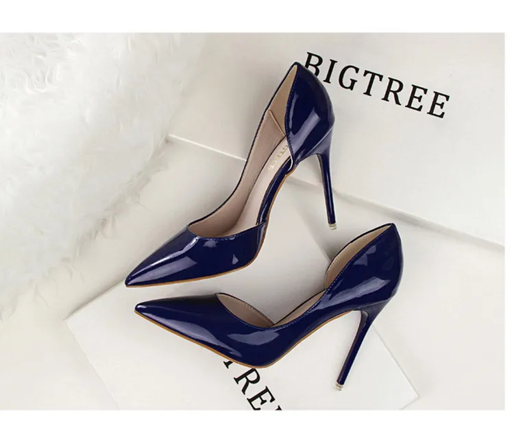 BIGTREE Shoes Patent Leather Heels 2026 Fashion Woman Pumps Stiletto Women Shoes Sexy Party Shoes Women High Heels 12 Colour