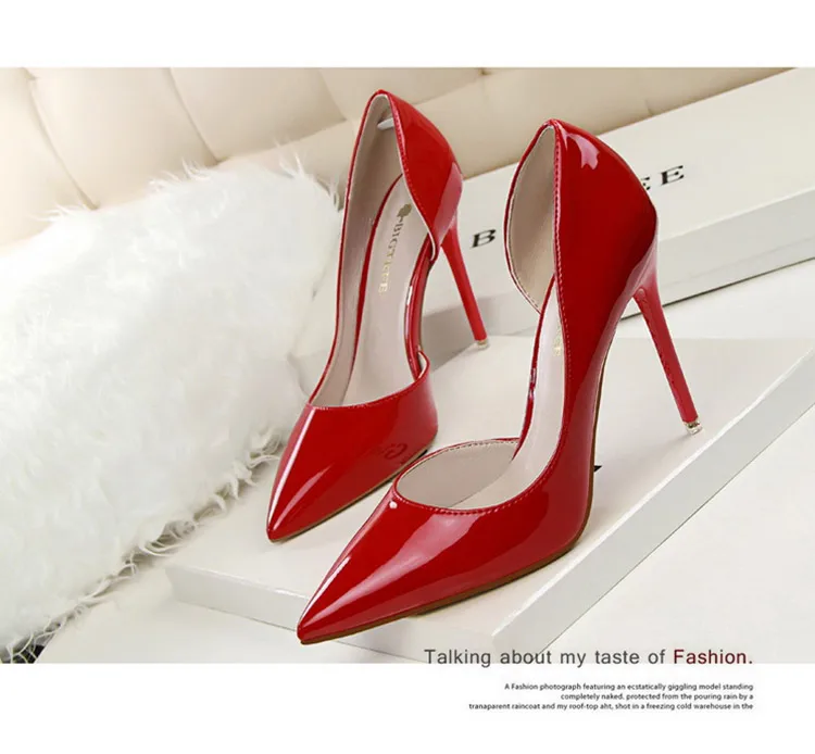 BIGTREE Shoes Patent Leather Heels 2026 Fashion Woman Pumps Stiletto Women Shoes Sexy Party Shoes Women High Heels 12 Colour