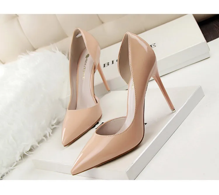 BIGTREE Shoes Patent Leather Heels 2026 Fashion Woman Pumps Stiletto Women Shoes Sexy Party Shoes Women High Heels 12 Colour