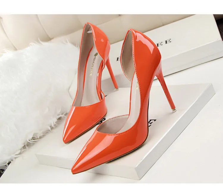 BIGTREE Shoes Patent Leather Heels 2026 Fashion Woman Pumps Stiletto Women Shoes Sexy Party Shoes Women High Heels 12 Colour