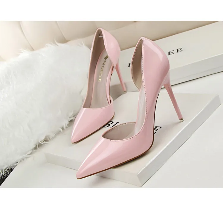 BIGTREE Shoes Patent Leather Heels 2026 Fashion Woman Pumps Stiletto Women Shoes Sexy Party Shoes Women High Heels 12 Colour