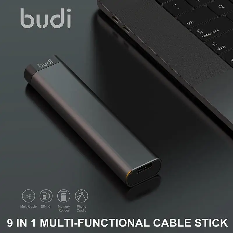 BUDI Multi-function Smart Adapter Card Storage Data Cable USB Box Universal Card Reader for iphone USB Hub for Computer