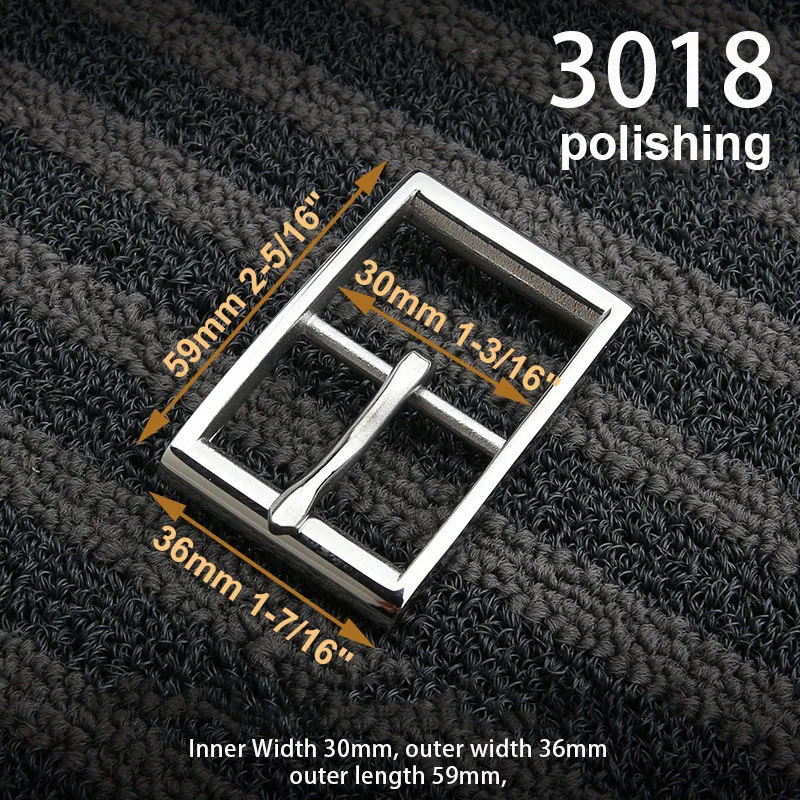 1piece Stainless Steel Belt Buckle Pin Buckle Half Buckle for Leather Craft Waistband Parts DIY Hardware Accessories