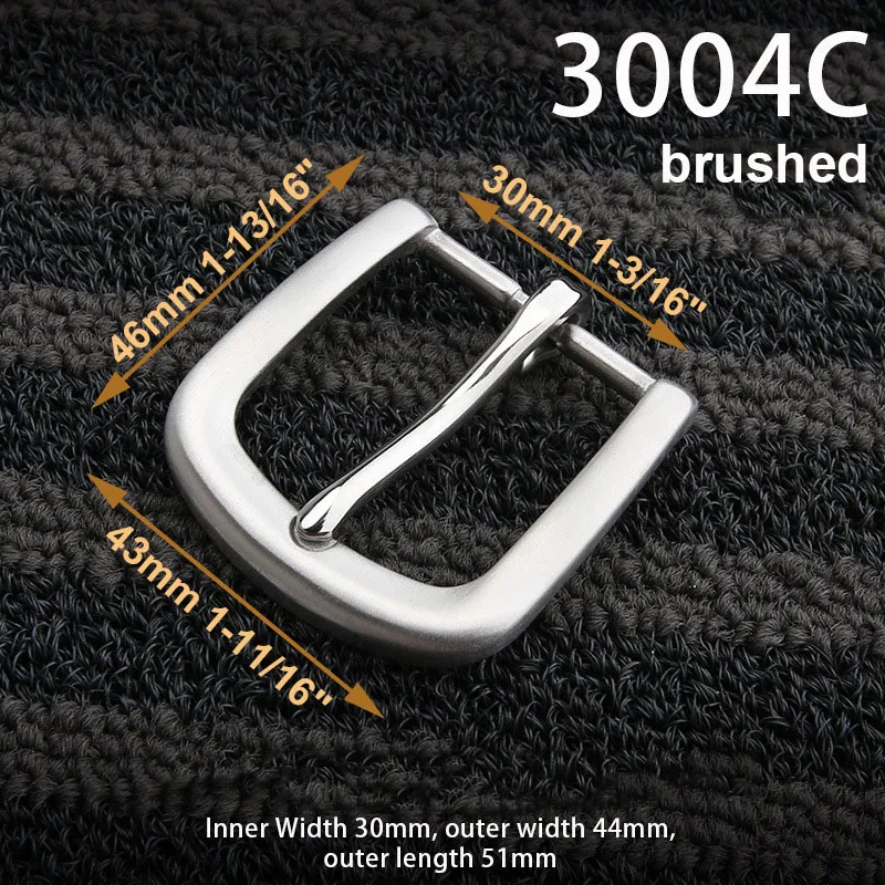 1piece Stainless Steel Belt Buckle Pin Buckle Half Buckle for Leather Craft Waistband Parts DIY Hardware Accessories