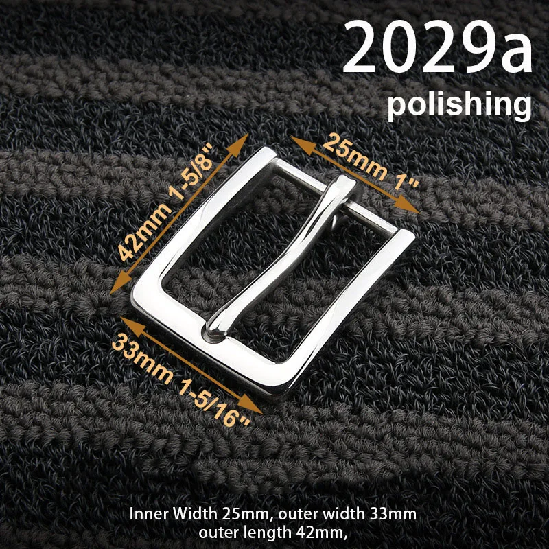 1piece Stainless Steel Belt Buckle Pin Buckle Half Buckle for Leather Craft Waistband Parts DIY Hardware Accessories