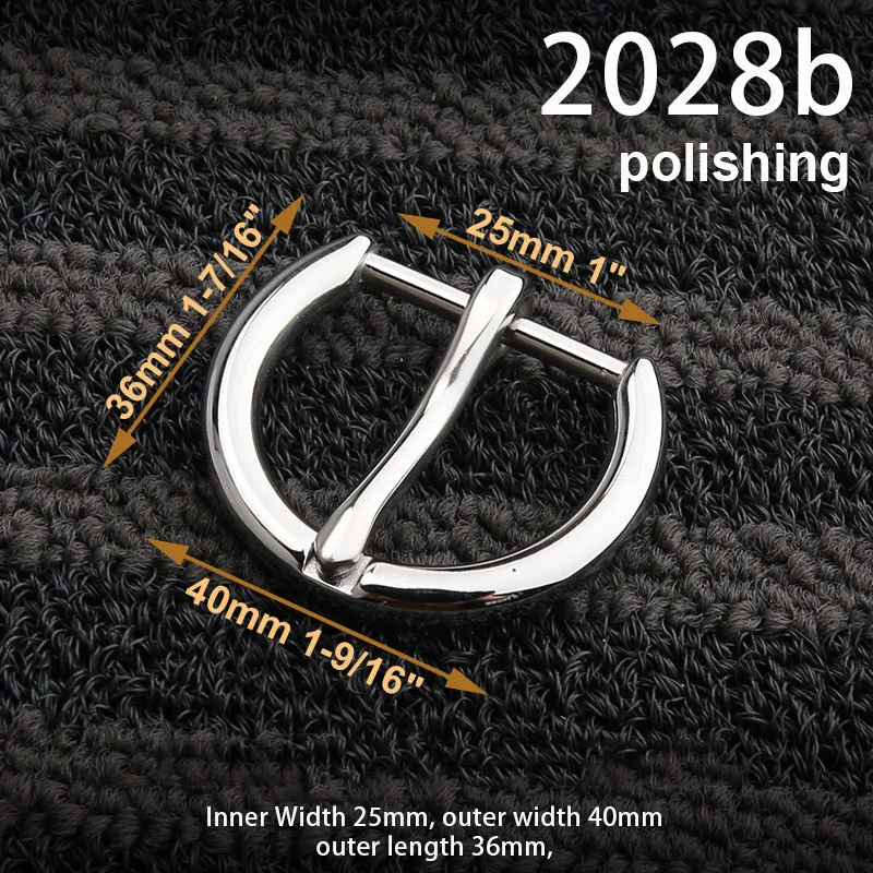 1piece Stainless Steel Belt Buckle Pin Buckle Half Buckle for Leather Craft Waistband Parts DIY Hardware Accessories