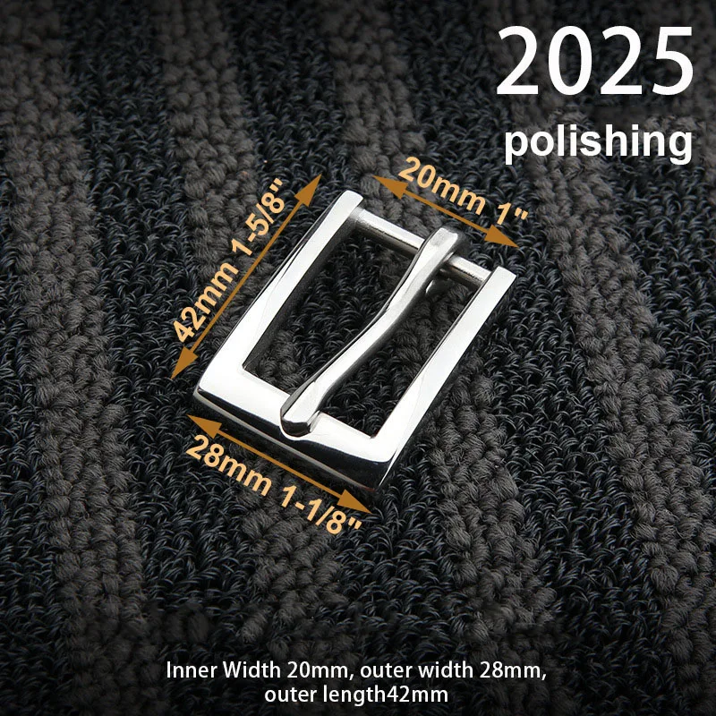 1piece Stainless Steel Belt Buckle Pin Buckle Half Buckle for Leather Craft Waistband Parts DIY Hardware Accessories