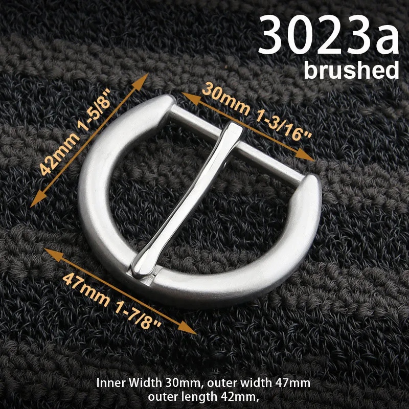 1piece Stainless Steel Belt Buckle Pin Buckle Half Buckle for Leather Craft Waistband Parts DIY Hardware Accessories