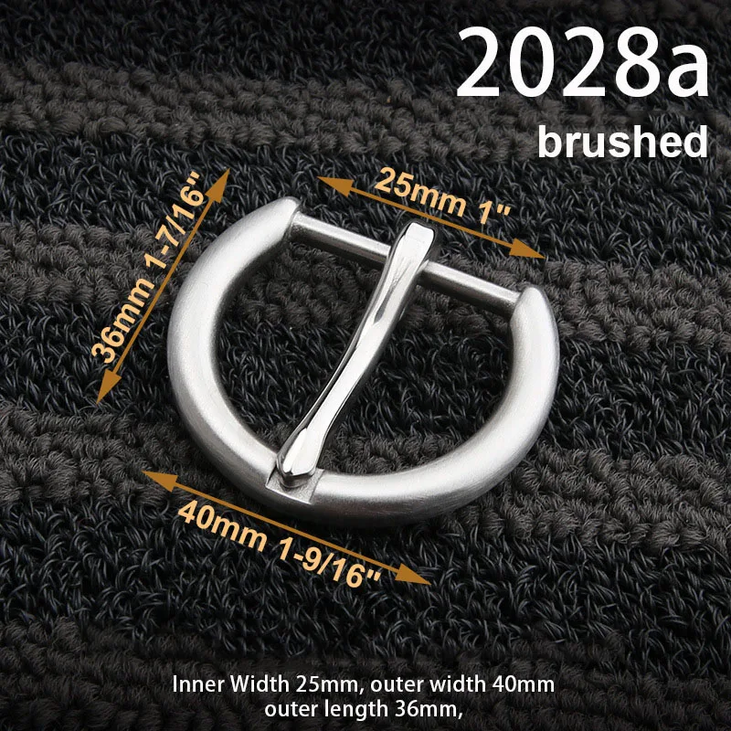 1piece Stainless Steel Belt Buckle Pin Buckle Half Buckle for Leather Craft Waistband Parts DIY Hardware Accessories