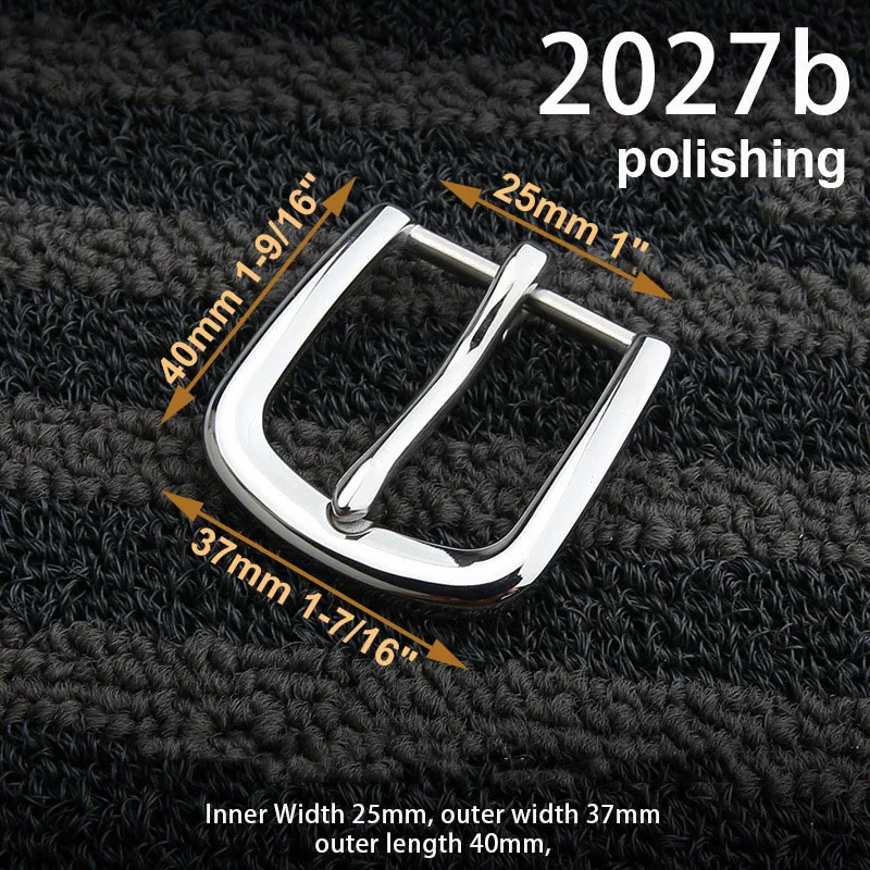 1piece Stainless Steel Belt Buckle Pin Buckle Half Buckle for Leather Craft Waistband Parts DIY Hardware Accessories