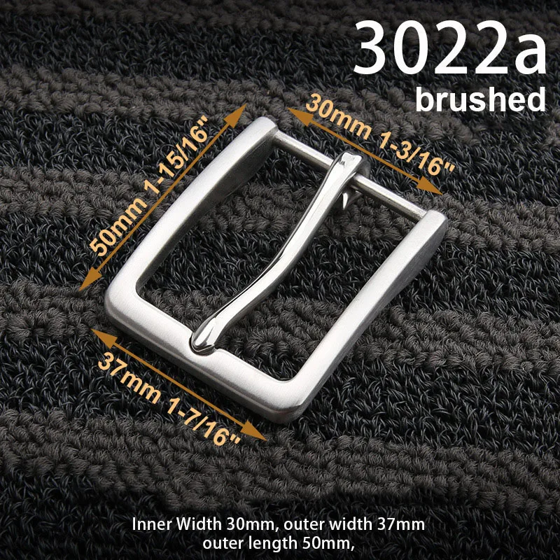1piece Stainless Steel Belt Buckle Pin Buckle Half Buckle for Leather Craft Waistband Parts DIY Hardware Accessories