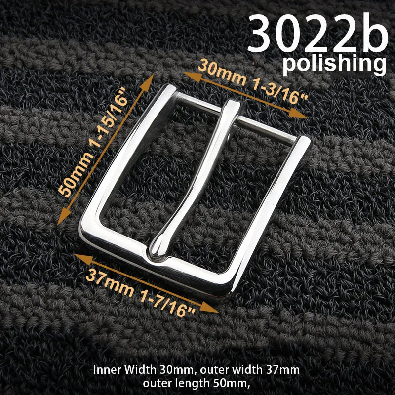 1piece Stainless Steel Belt Buckle Pin Buckle Half Buckle for Leather Craft Waistband Parts DIY Hardware Accessories