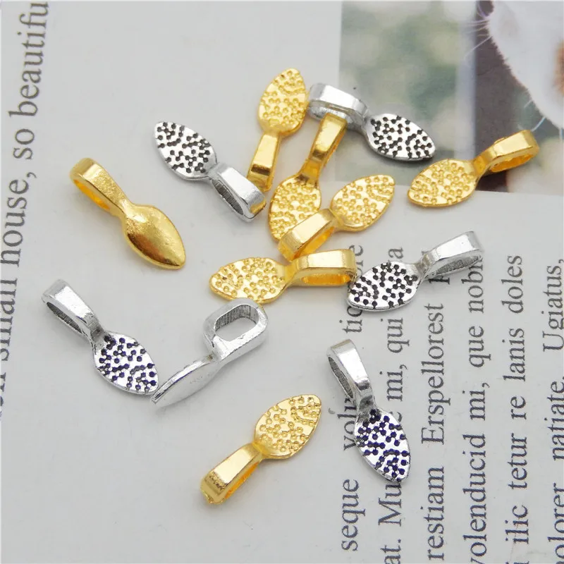 20pcs/pack Glue on Bail Bales for Jewelry Making Necklace Pendant Base jewelry findings handmade accessories charms crafts Gift