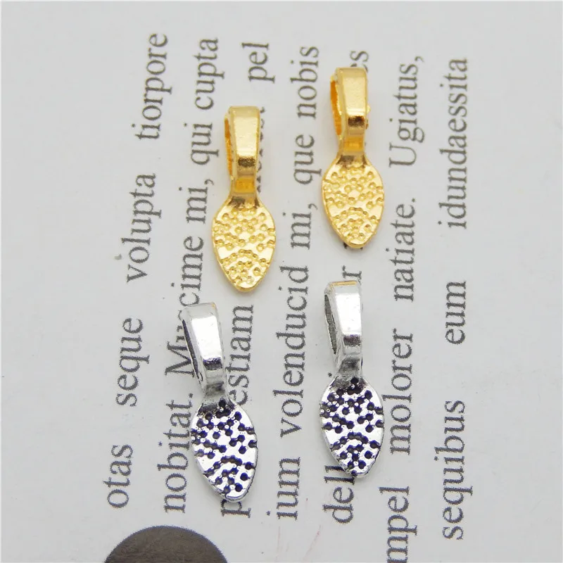 20pcs/pack Glue on Bail Bales for Jewelry Making Necklace Pendant Base jewelry findings handmade accessories charms crafts Gift