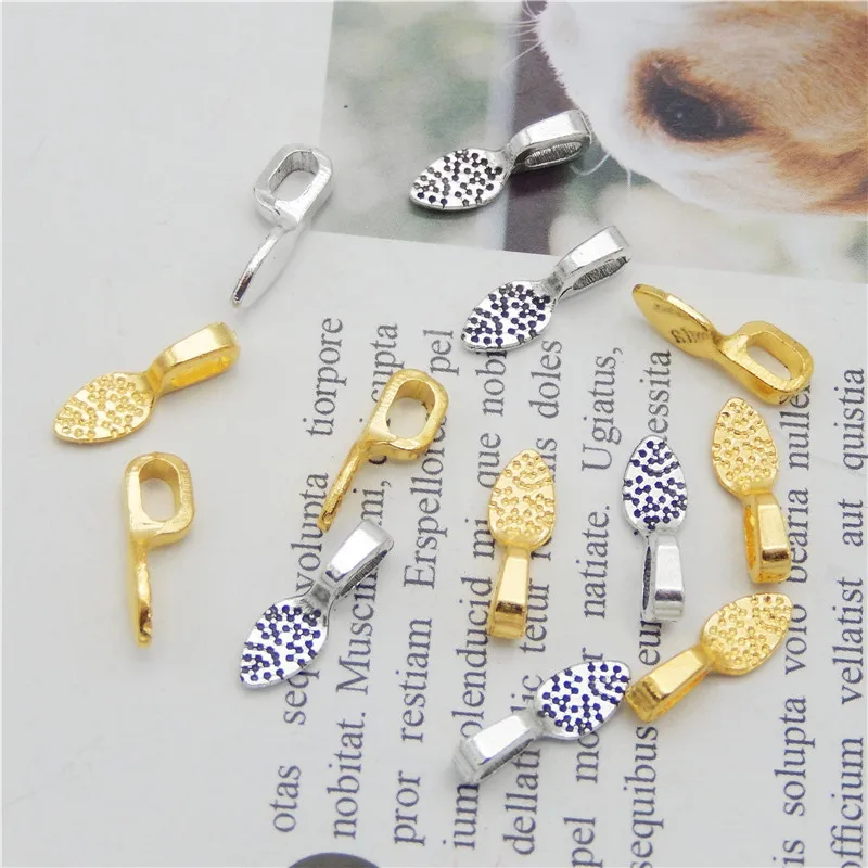 20pcs/pack Glue on Bail Bales for Jewelry Making Necklace Pendant Base jewelry findings handmade accessories charms crafts Gift
