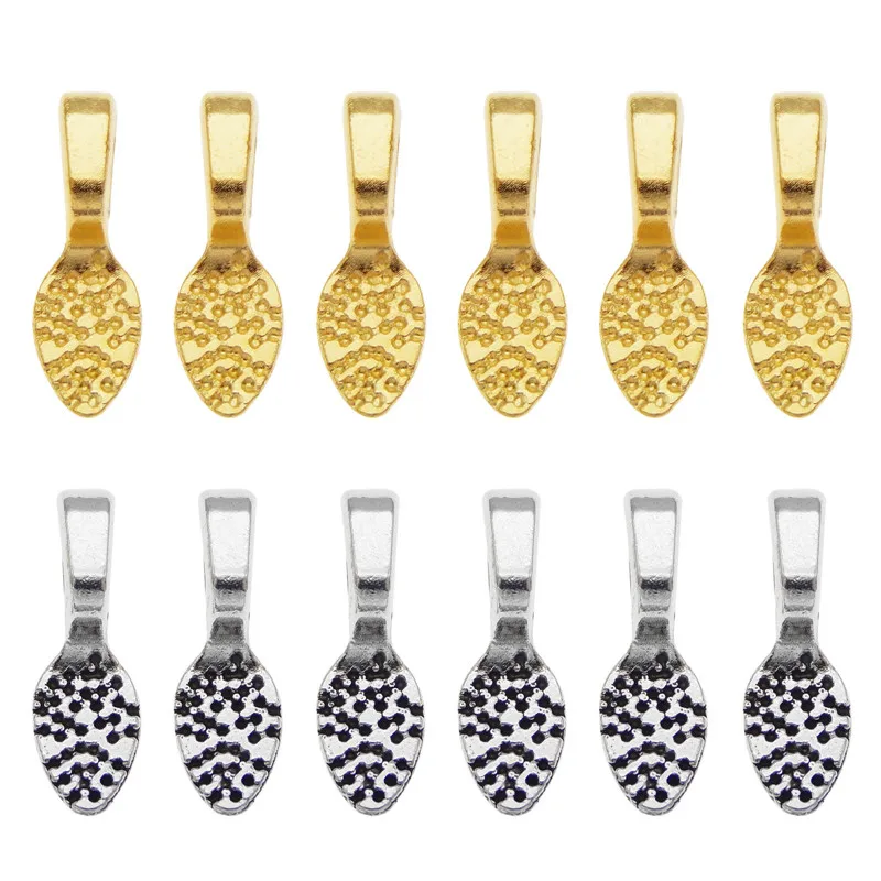 20pcs/pack Glue on Bail Bales for Jewelry Making Necklace Pendant Base jewelry findings handmade accessories charms crafts Gift