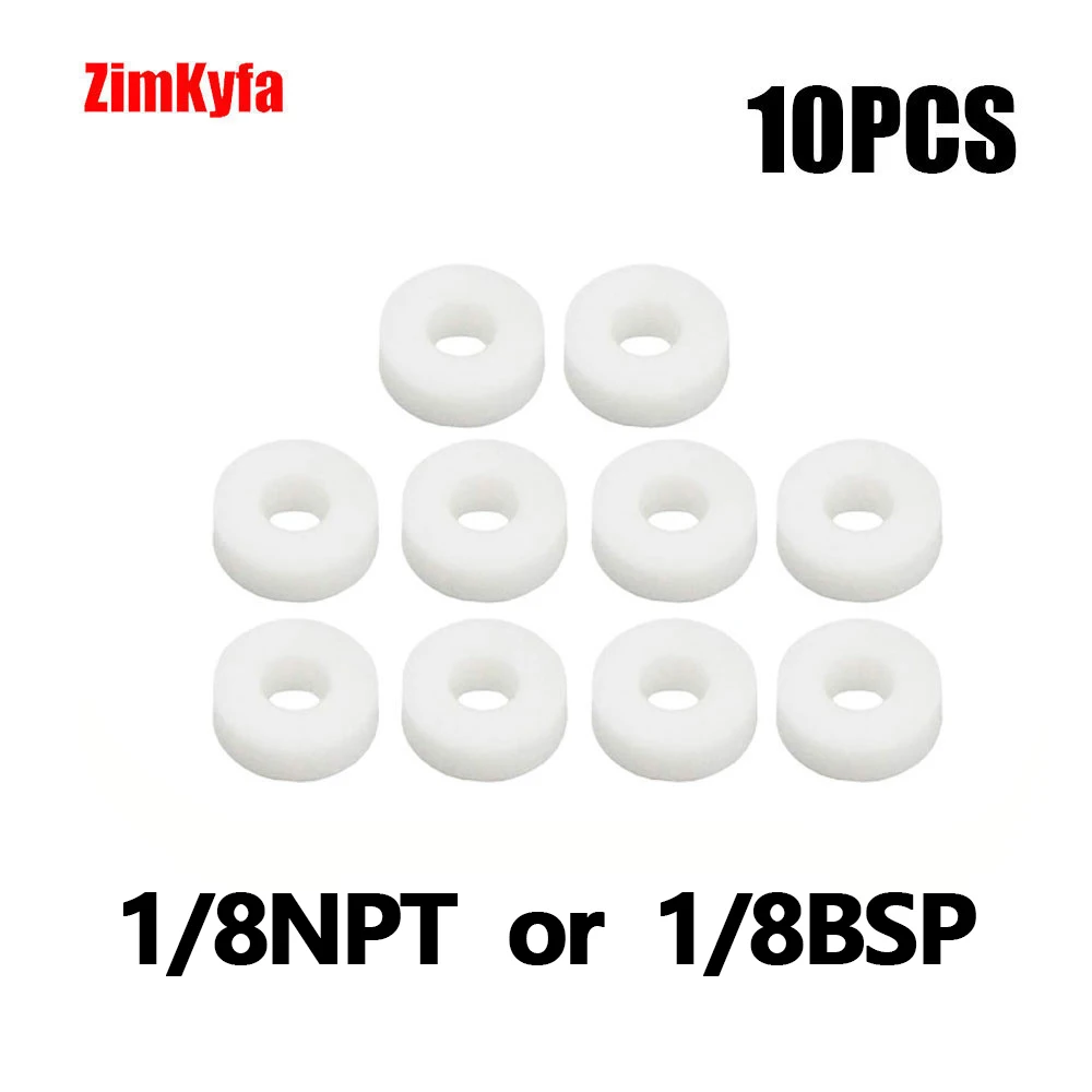 1/8BSP(1/8NPT) /M10/M8 PTFE Gasket Washer Air Seal Sealing O Rings for Pressure Gauge Quick Fitting Coupler Socket