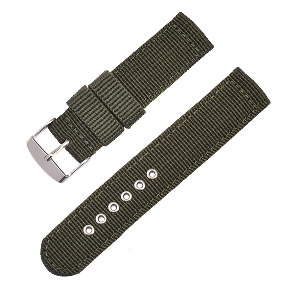 16mm 18mm 20mm 22mm 24mm Waterproof Watch Band Soft and Comfortable Nylon Strap Universal Replacement Canvas Watchband