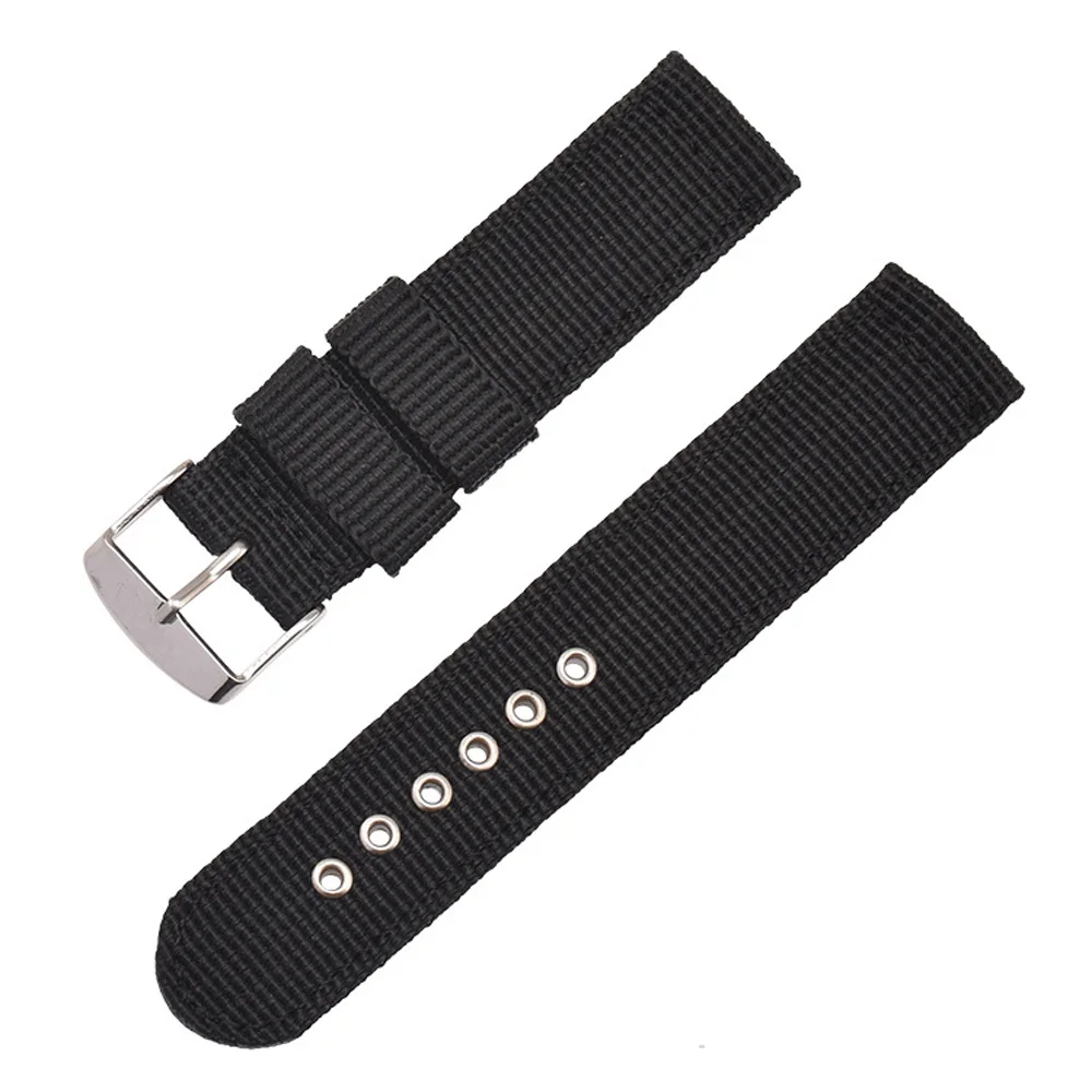 16mm 18mm 20mm 22mm 24mm Waterproof Watch Band Soft and Comfortable Nylon Strap Universal Replacement Canvas Watchband
