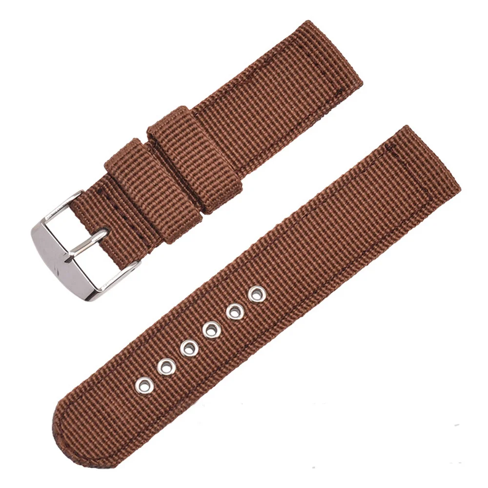16mm 18mm 20mm 22mm 24mm Waterproof Watch Band Soft and Comfortable Nylon Strap Universal Replacement Canvas Watchband