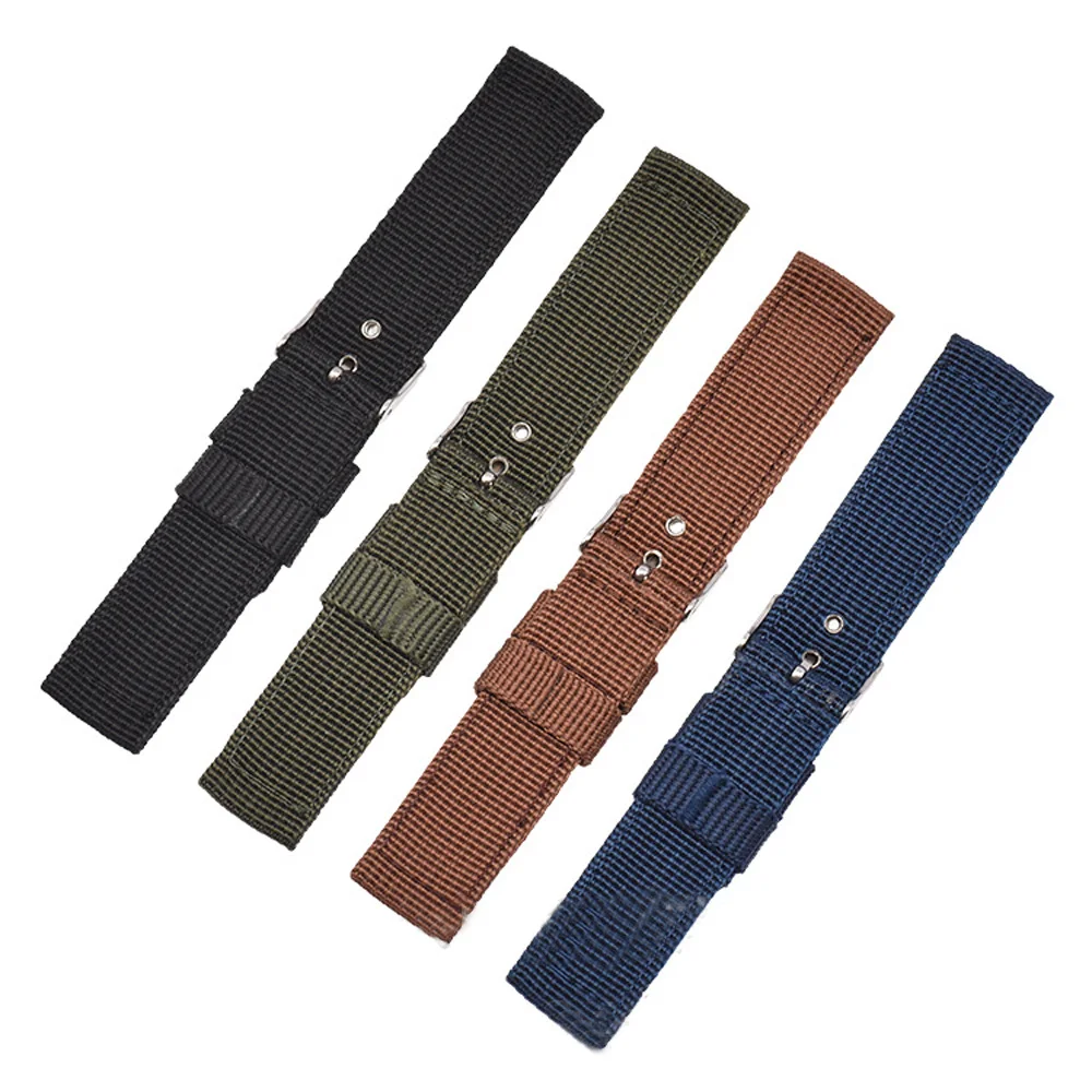 16mm 18mm 20mm 22mm 24mm Waterproof Watch Band Soft and Comfortable Nylon Strap Universal Replacement Canvas Watchband
