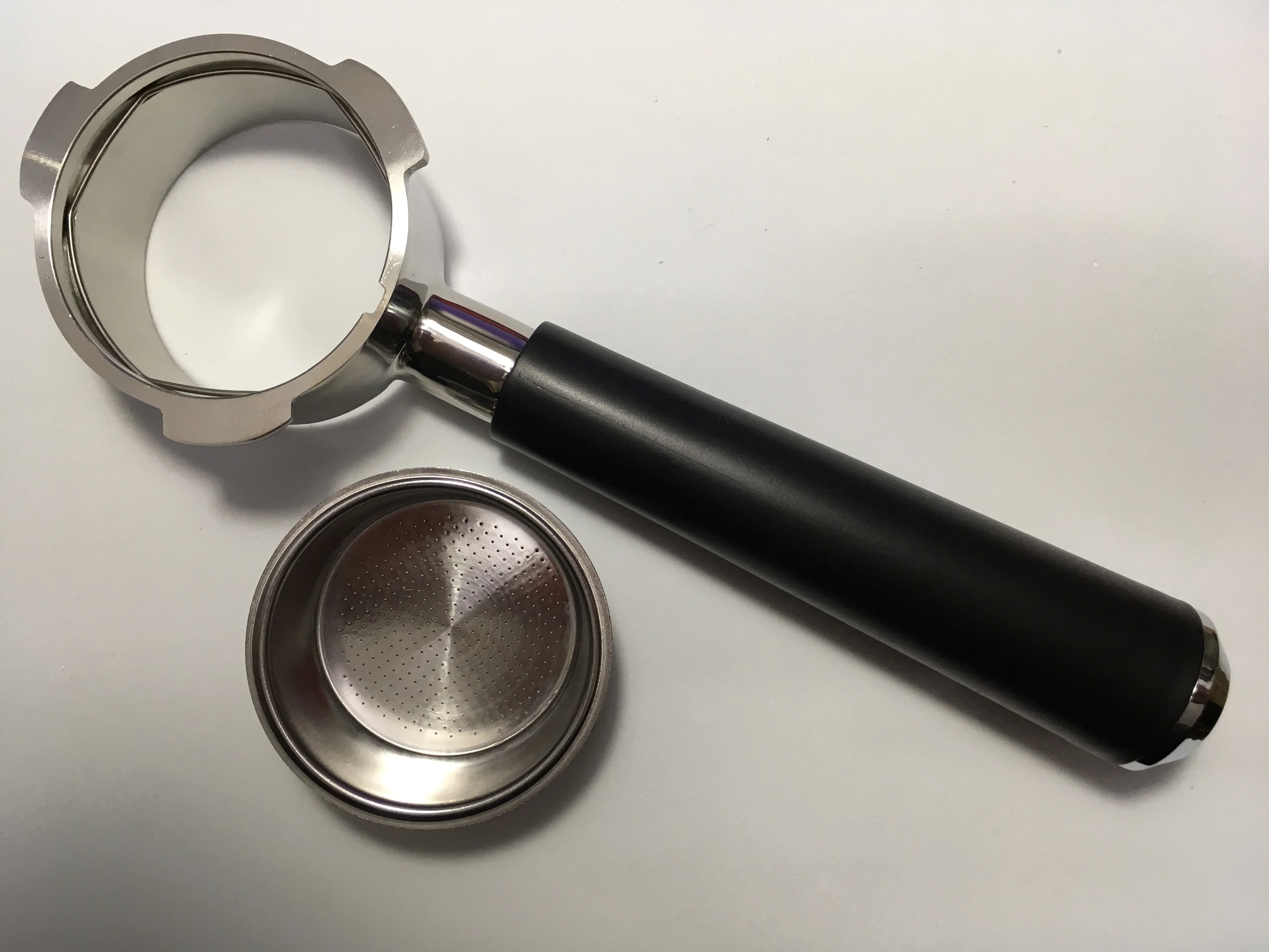 SUS304 Bottomless-Filter Holder Portafilter 60mm 15-20bar for Espresso Coffee Maker Parts Inner 51mm Portafilter
