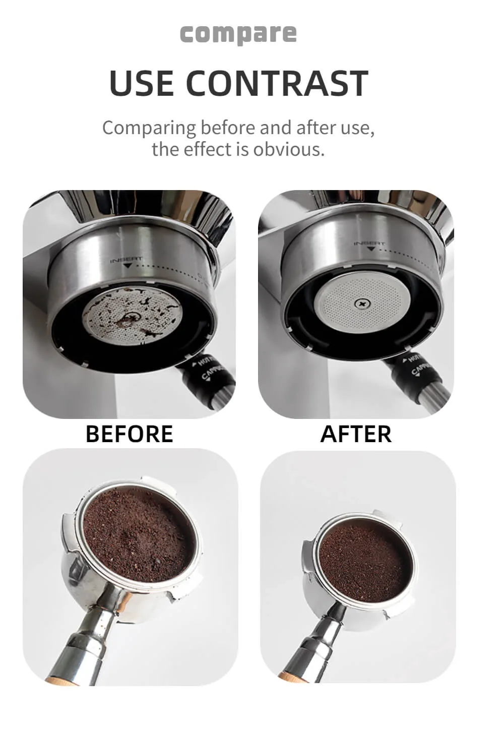 SUS304 Bottomless-Filter Holder Portafilter 60mm 15-20bar for Espresso Coffee Maker Parts Inner 51mm Portafilter