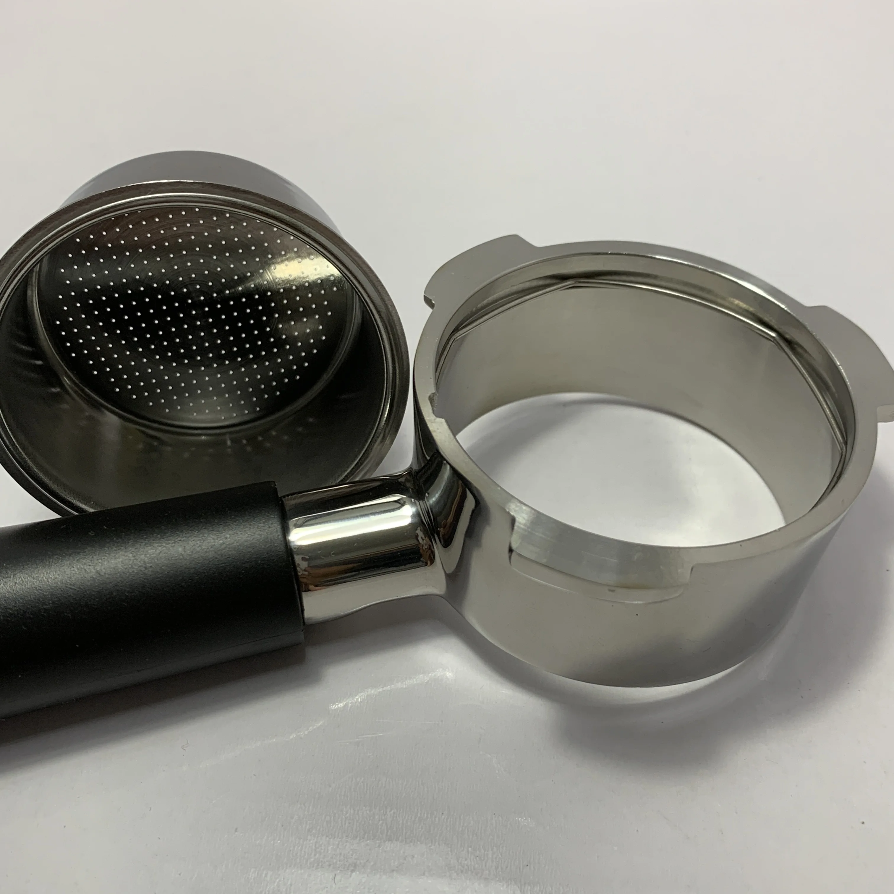 SUS304 Bottomless-Filter Holder Portafilter 60mm 15-20bar for Espresso Coffee Maker Parts Inner 51mm Portafilter