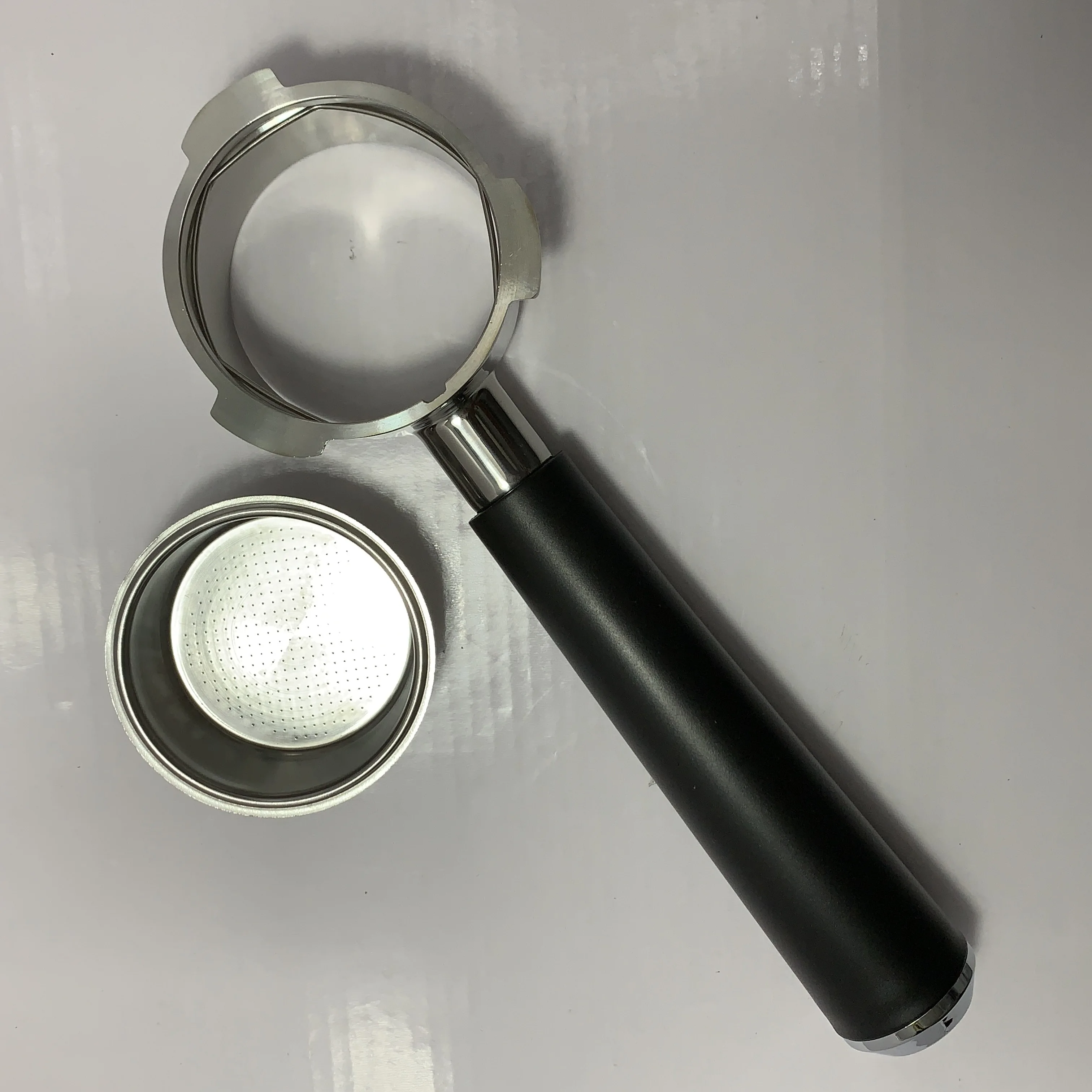 SUS304 Bottomless-Filter Holder Portafilter 60mm 15-20bar for Espresso Coffee Maker Parts Inner 51mm Portafilter