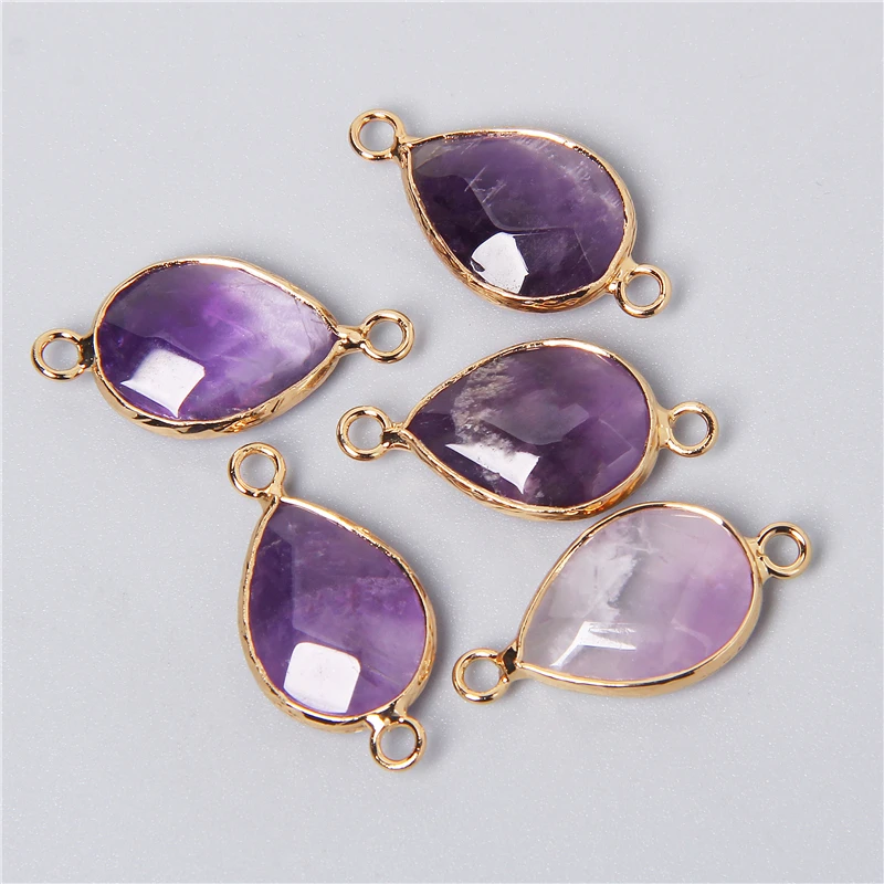 3pcs/set Natural Aventurine Rose Pink Quartzs Opal Stone Pendants Charm DIY Making Necklace Earrings For Women Exquisite Jewelry