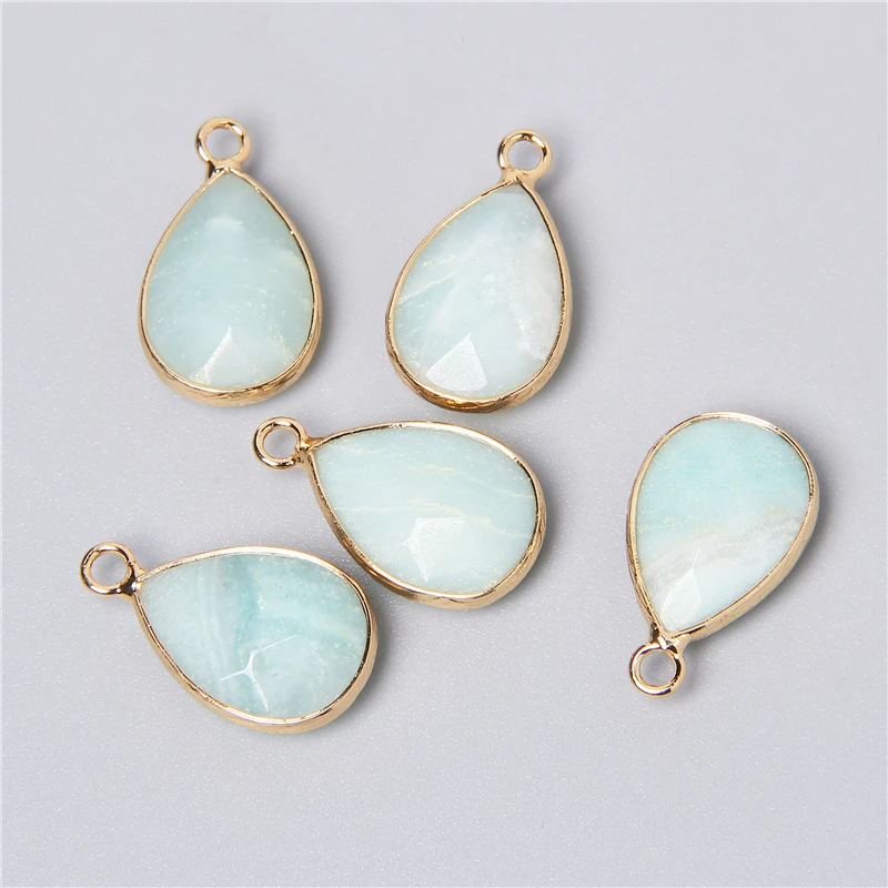 3pcs/set Natural Aventurine Rose Pink Quartzs Opal Stone Pendants Charm DIY Making Necklace Earrings For Women Exquisite Jewelry