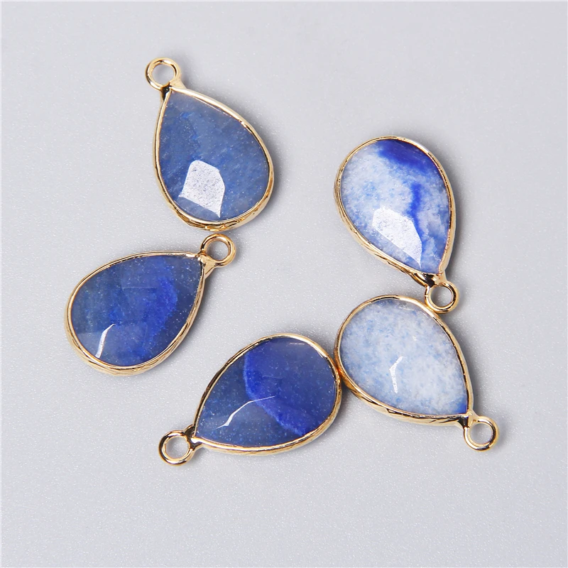 3pcs/set Natural Aventurine Rose Pink Quartzs Opal Stone Pendants Charm DIY Making Necklace Earrings For Women Exquisite Jewelry