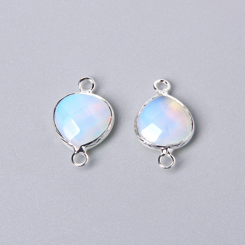 3pcs/set Natural Aventurine Rose Pink Quartzs Opal Stone Pendants Charm DIY Making Necklace Earrings For Women Exquisite Jewelry