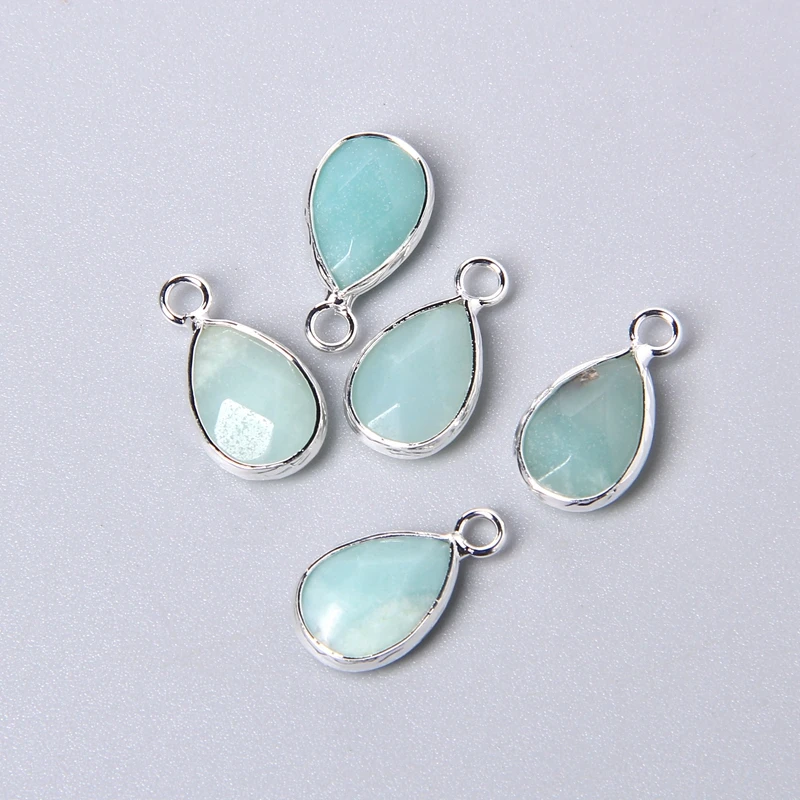 3pcs/set Natural Aventurine Rose Pink Quartzs Opal Stone Pendants Charm DIY Making Necklace Earrings For Women Exquisite Jewelry