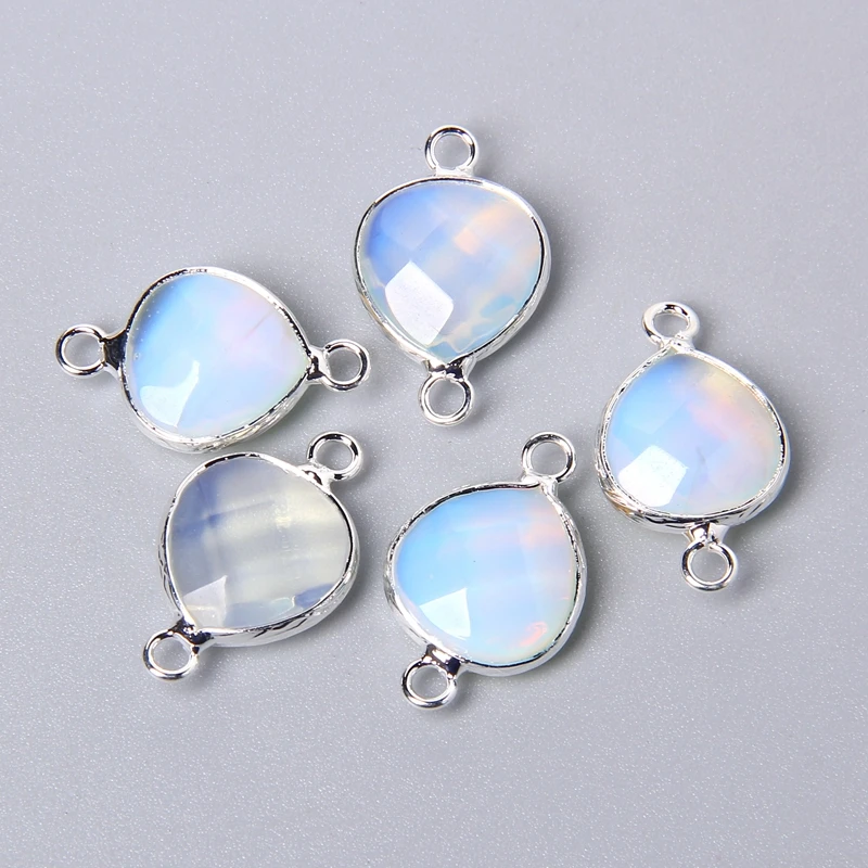 3pcs/set Natural Aventurine Rose Pink Quartzs Opal Stone Pendants Charm DIY Making Necklace Earrings For Women Exquisite Jewelry