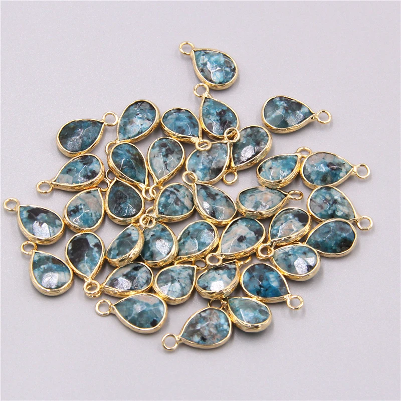 3pcs/set Natural Aventurine Rose Pink Quartzs Opal Stone Pendants Charm DIY Making Necklace Earrings For Women Exquisite Jewelry