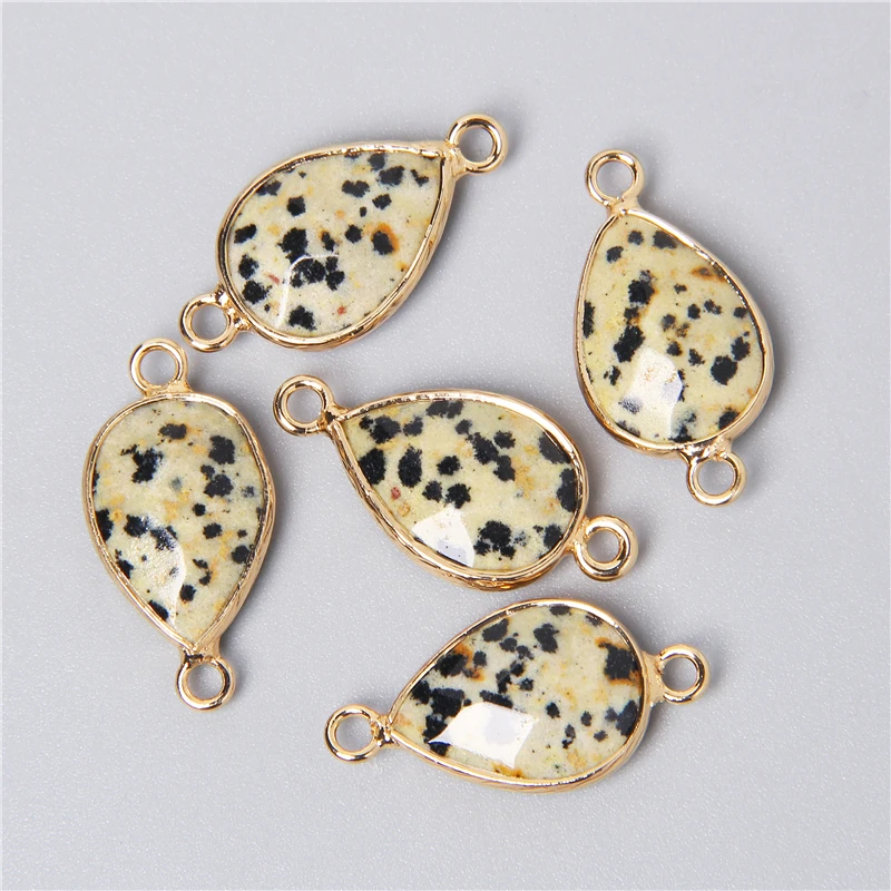3pcs/set Natural Aventurine Rose Pink Quartzs Opal Stone Pendants Charm DIY Making Necklace Earrings For Women Exquisite Jewelry