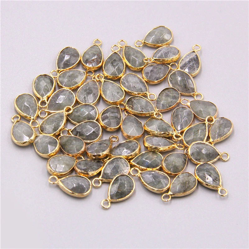 3pcs/set Natural Aventurine Rose Pink Quartzs Opal Stone Pendants Charm DIY Making Necklace Earrings For Women Exquisite Jewelry