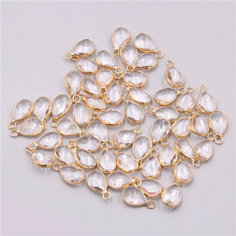3pcs/set Natural Aventurine Rose Pink Quartzs Opal Stone Pendants Charm DIY Making Necklace Earrings For Women Exquisite Jewelry