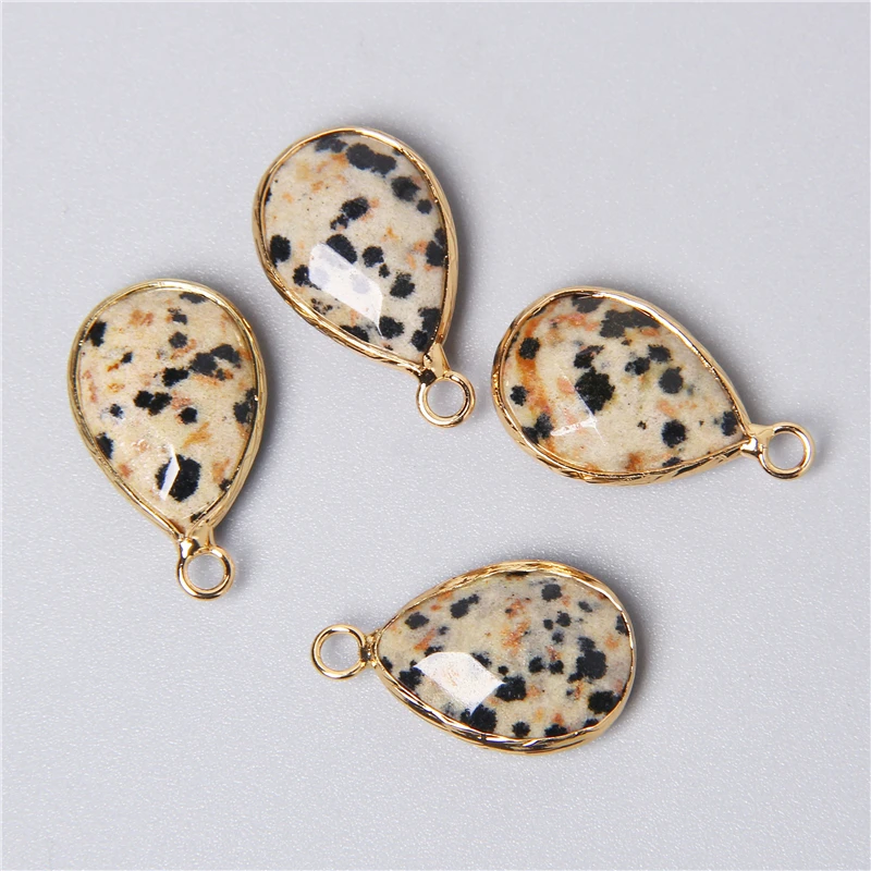 3pcs/set Natural Aventurine Rose Pink Quartzs Opal Stone Pendants Charm DIY Making Necklace Earrings For Women Exquisite Jewelry