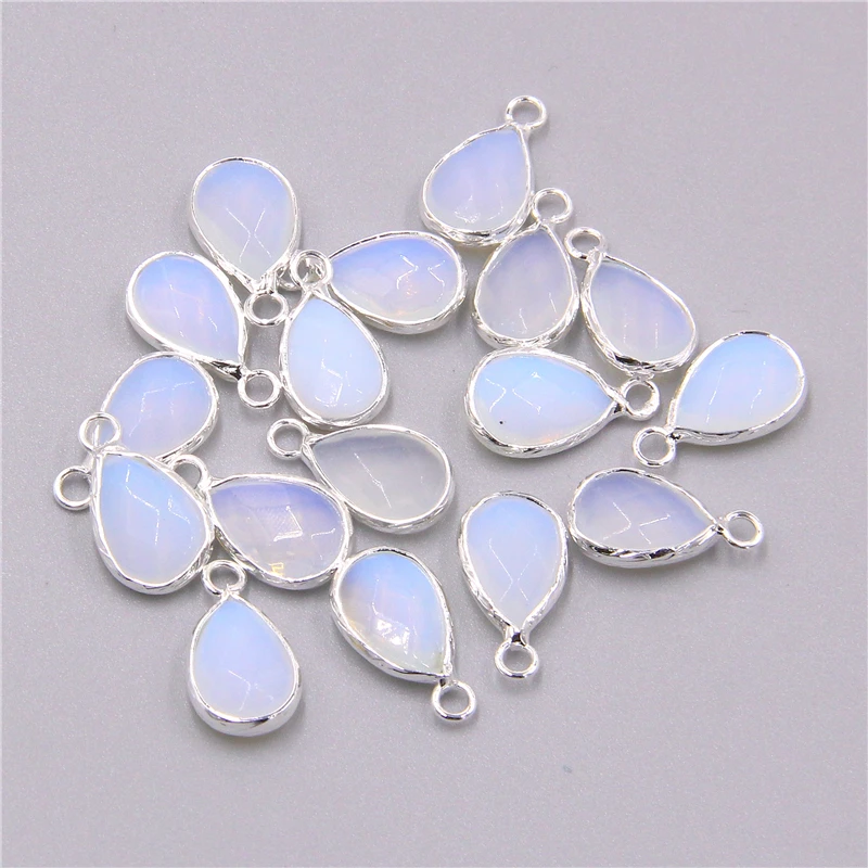 3pcs/set Natural Aventurine Rose Pink Quartzs Opal Stone Pendants Charm DIY Making Necklace Earrings For Women Exquisite Jewelry