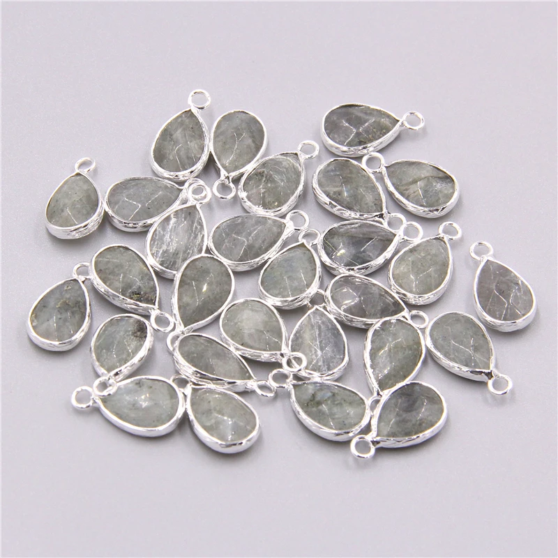 3pcs/set Natural Aventurine Rose Pink Quartzs Opal Stone Pendants Charm DIY Making Necklace Earrings For Women Exquisite Jewelry