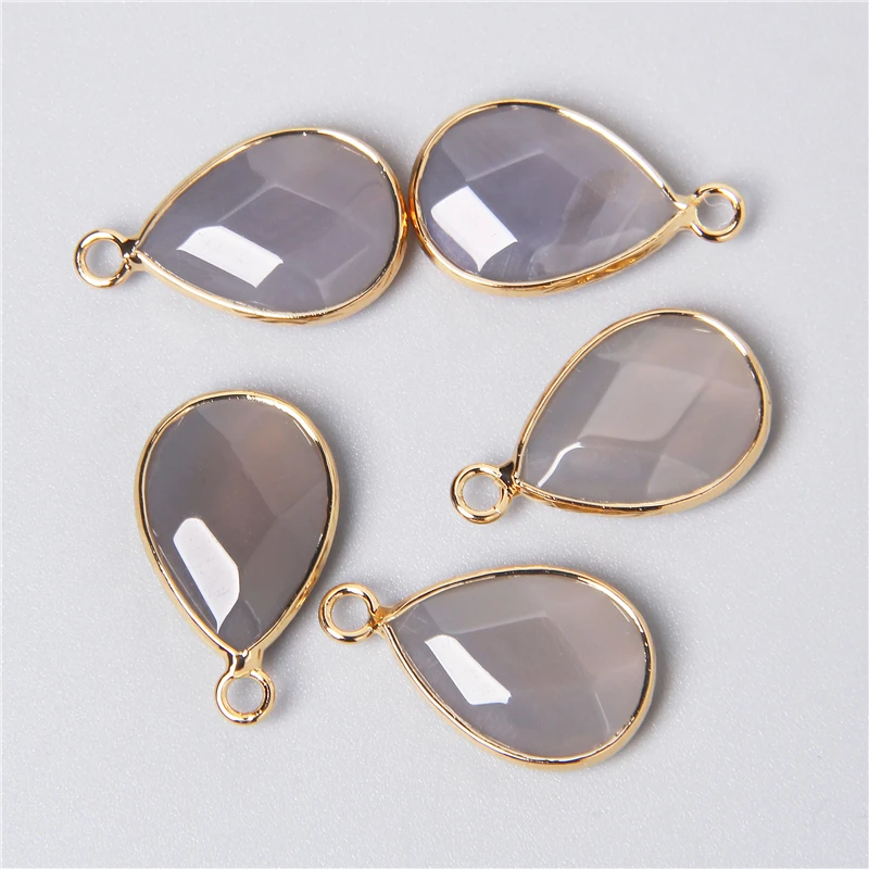 3pcs/set Natural Aventurine Rose Pink Quartzs Opal Stone Pendants Charm DIY Making Necklace Earrings For Women Exquisite Jewelry